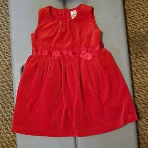 Red velvet dress